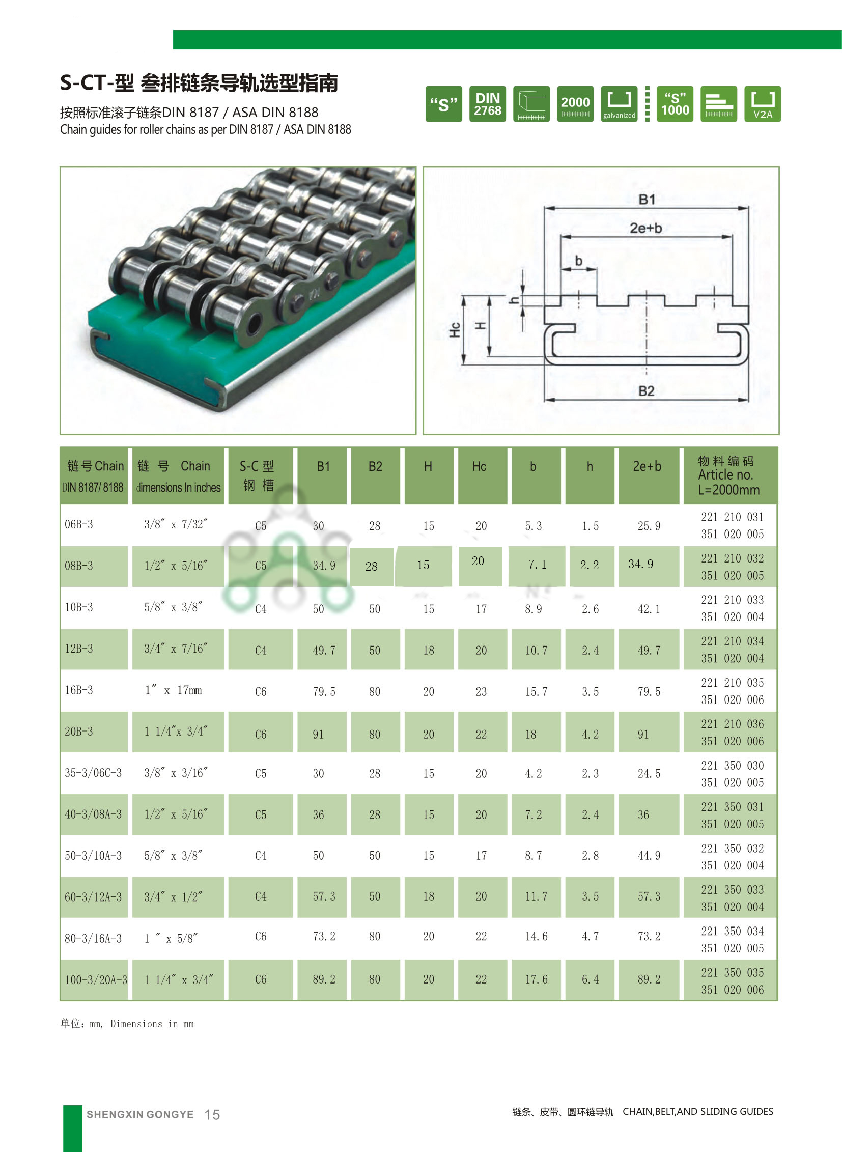 叁排鏈條導向條